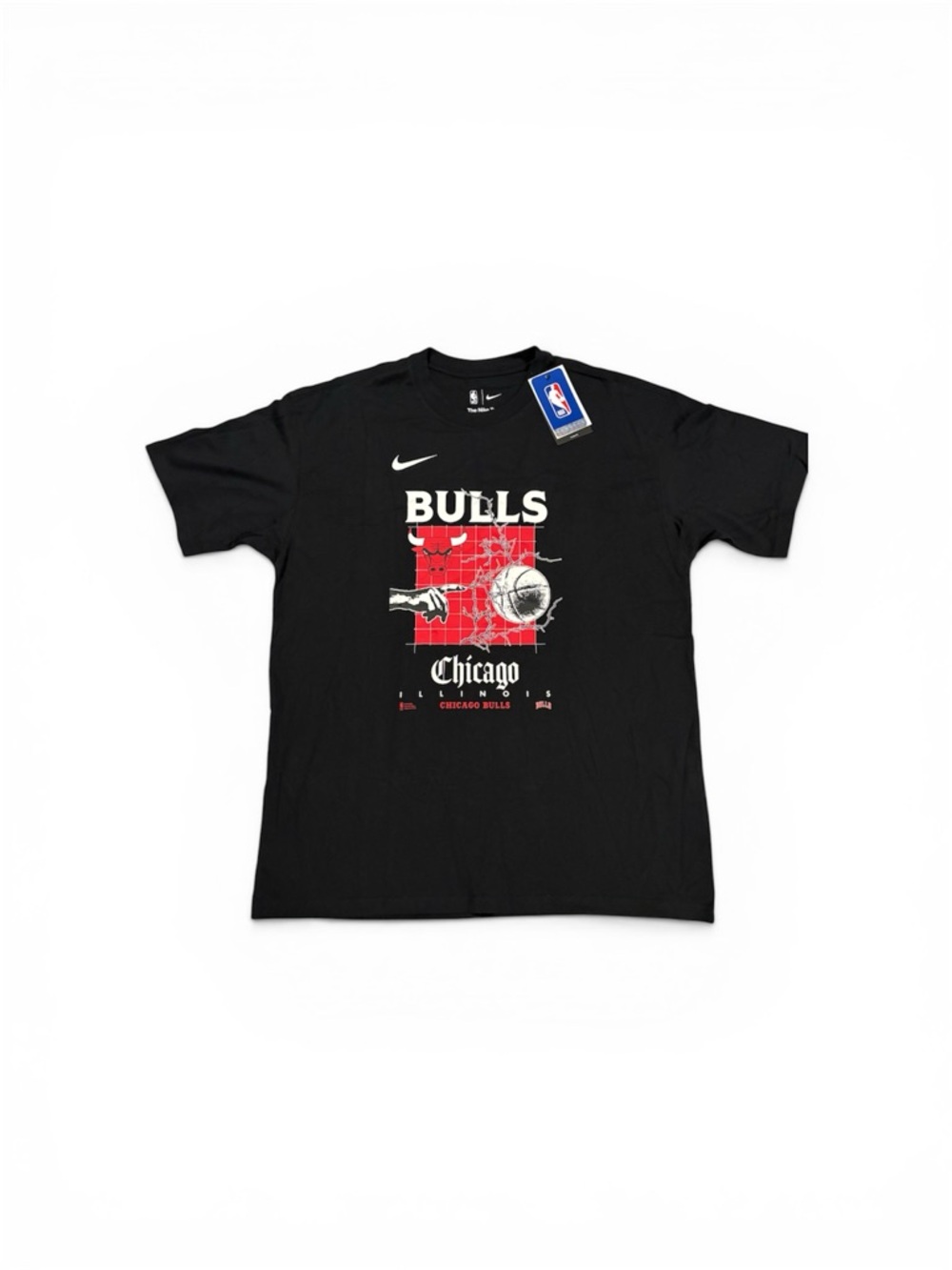 Nike Mens Basketball Chicago Bulls Graphic Tee - Black / Red